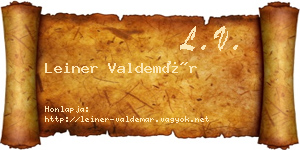 Leiner Valdemár névjegykártya